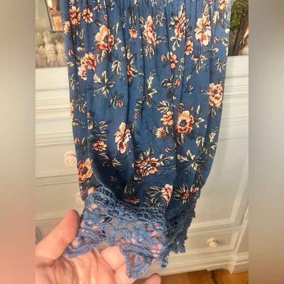 Xhilaration Blue Floral Mini Dress - Picture 3 of 4